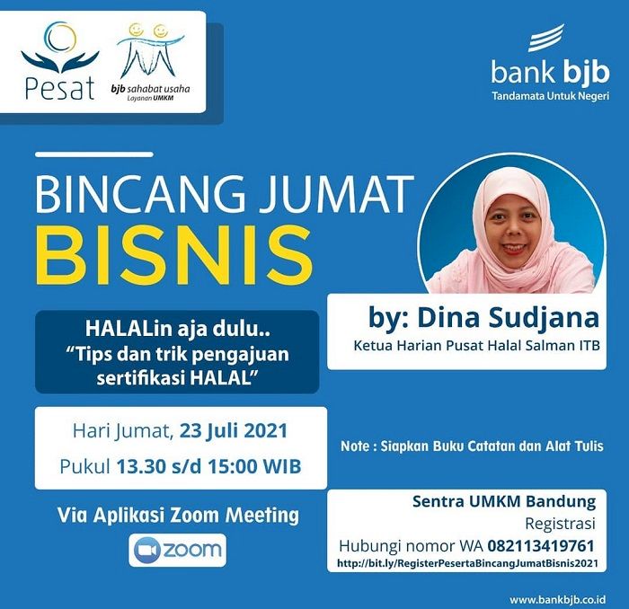 Bincang Jumat Bisnis bank bjb Paparkan Tips Pengajuan Sertifikasi Halal